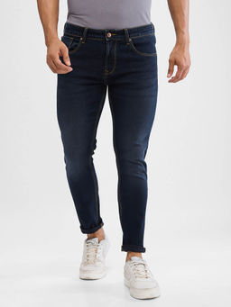Spykar - Men Slim Fit Mid Waist Navy Blue Jeans