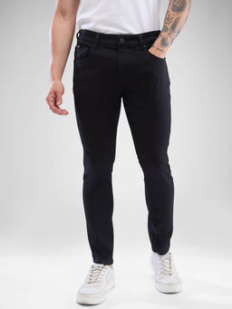 Spykar - Men Slim Fit Mid Waist Black Jeans