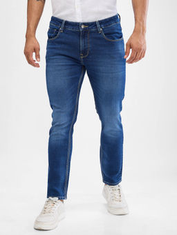 Spykar - Men Slim Fit Mid Waist Blue Jeans
