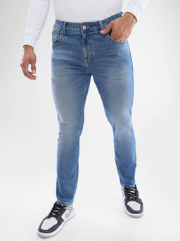 Spykar - Men Slim Fit Mid Waist Blue Jeans