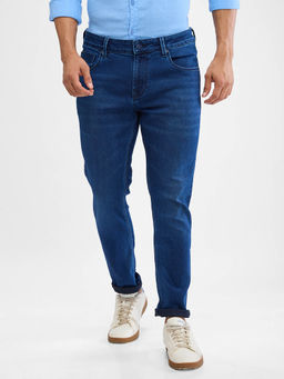 Spykar - Men Slim Fit Mid Waist Blue Jeans