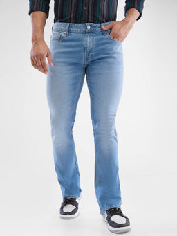 Spykar - Men Regular Fit Mid Waist Blue Jeans