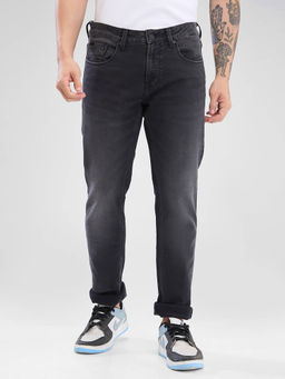 Spykar - Men Slim Fit Low Waist Black Jeans