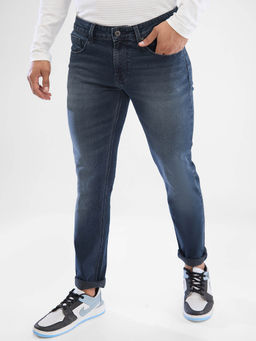 Spykar - Men Slim Fit Low Waist Blue Jeans