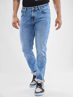 Spykar - Men Slim Fit Low Waist Blue Jeans