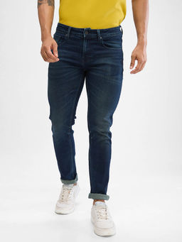 Spykar - Men Slim Fit Low Waist Navy Blue Jeans
