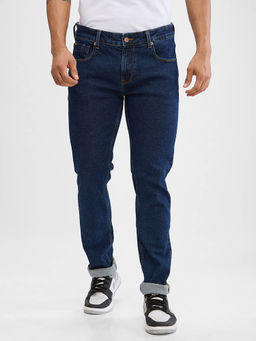 Spykar - Men Slim Fit Low Waist Navy Blue Jeans