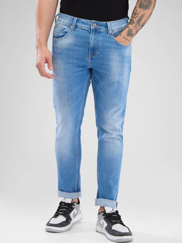 Spykar - Men Slim Fit Low Waist Blue Jeans