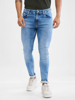Spykar - Men Slim Fit Low Waist Blue Jeans