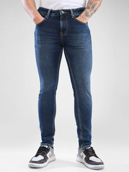Spykar - Men Slim Fit Low Waist Blue Jeans