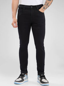 Spykar - Men Slim Fit Low Waist Black Jeans