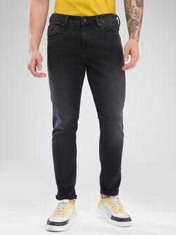 Spykar - Men Slim Fit Low Waist Black Jeans