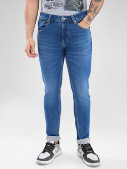 Spykar - Men Slim Fit Low Waist Blue Jeans
