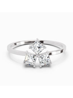 Sparkles - Lab Grown Diamond 0.45 Carat Princess Shape Ring 14K Silver IGI Certified