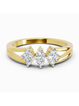 Sparkles - Lab Grown Diamond 0.55 Carat Round Shape Ring 14K Yellow Gold IGI Certified