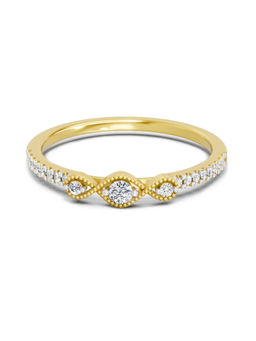 Sparkles - Lab-Grown 0.16CTW Round Diamond Cluster Ring 14K Yellow Gold