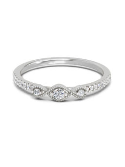 Sparkles - Lab-Grown 0.16CTW Round Diamond Cluster Ring 14K Silver