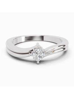 Sparkles - Lab Grown Diamond 0.08 Carat Round Shape Ring 14K Silver IGI Certified