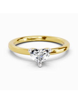 Sparkles - Lab Grown Diamond 0.23 Carat Heart Solitaire Ring 14K Yellow Gold (6)