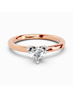 Sparkles - Lab Grown Diamond 0.23 Carat Heart Solitaire Ring 14K Rose Gold (6)
