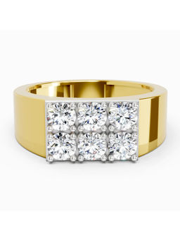 Sparkles - Lab Grown Diamond 1.48 Carat Round Cluster Ring 14K Yellow Gold (6)