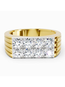 Sparkles - Lab Grown Diamond 1.01 CT Round Cluster Ring 14K Yellow Gold (6)