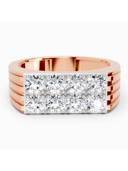 Sparkles - Lab Grown Diamond 1.01 CT Round Cluster Ring 14K Rose Gold (6)