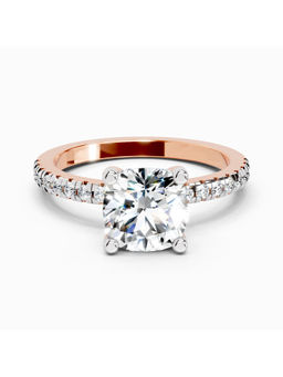 Sparkles - Lab Grown Diamond 2.22 Carat Cushion Shape Ring 14K Rose Gold (6)
