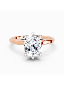 Sparkles - Lab Grown Diamond 2.06 Carat Cushion Shape Solitaire Ring 14K Rose Gold IGI Certified