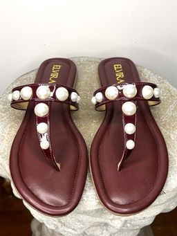 ELVIRAA - Pearl Thong Flats