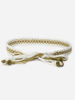 Aarke Ritu Kumar - White & Olive Kia Belt