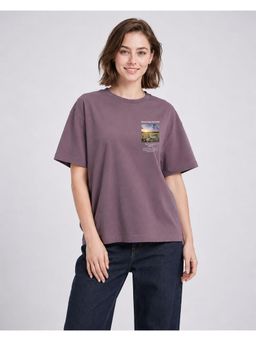 MIXT by Nykaa Fashion - Mauve Field Collection Oversized T-Shirt