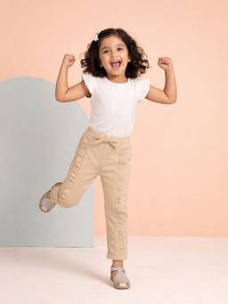 Babies of Wonder - Beige Frill Comfort Pant