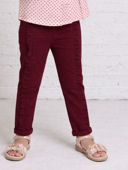 Babies of Wonder - Wine Frill Comfort Pant