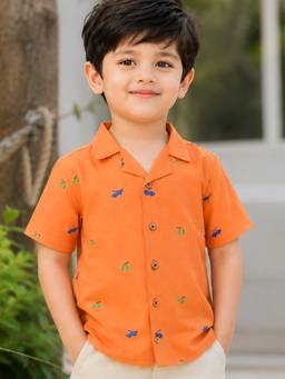 Babies of Wonder - Orange Skateboard Cotton Comfort Shirt