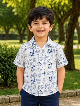 Babies of Wonder - White Island Cotton Comfort Shirt