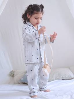 Cocoon Care - Bamboo Muslin Printed Night Suit Set For Kids