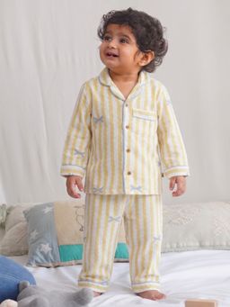 Cocoon Care - Bamboo Muslin Printed Night Suit Set For Kids