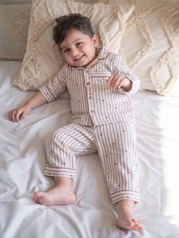 Cocoon Care - Bamboo Muslin Printed Night Suit Set For Kids