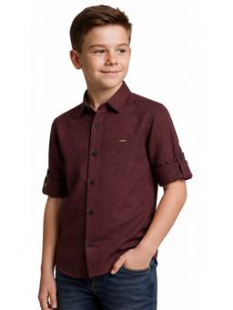 CHARCHIT - Boys Full Sleeves Solid Shirt