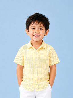 Kidbea - Boys Cotton Gingham Check Shirt