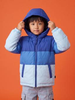 Nautinati - Boys Hooded Ombre Colourblock Puffer Jacket With Front Zip