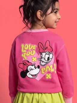 Nautinati - Girls Disney Minnie And Daisy Oversized Sweatshirt