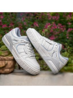 Red Tape - Women's Solid White Purple Sneaker