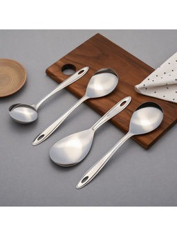 FNS - Silver Trinity Stainless Steel Serving Tools (Pack Of 4)