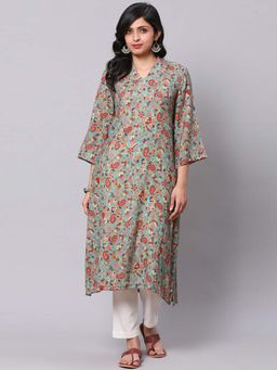Biba - Mint Straight Cotton Kurtas