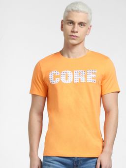 Jack & Jones - Orange Crew Neck T-shirt
