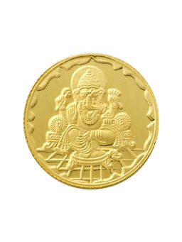 Bangalore Refinery - 8 Gram 24Kt 999 Purity Lord Ganesha Yellow Gold Coin
