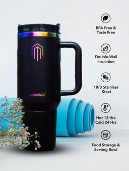 Melbify - 2In1 Chrome Thermos Vacuum Insulated Mug