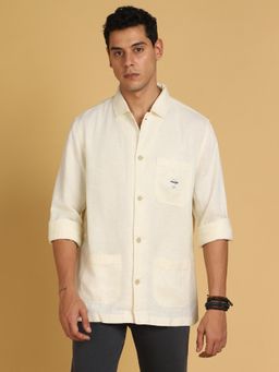 Wrangler - Mens Off White Casual Shirt